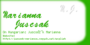 marianna juscsak business card